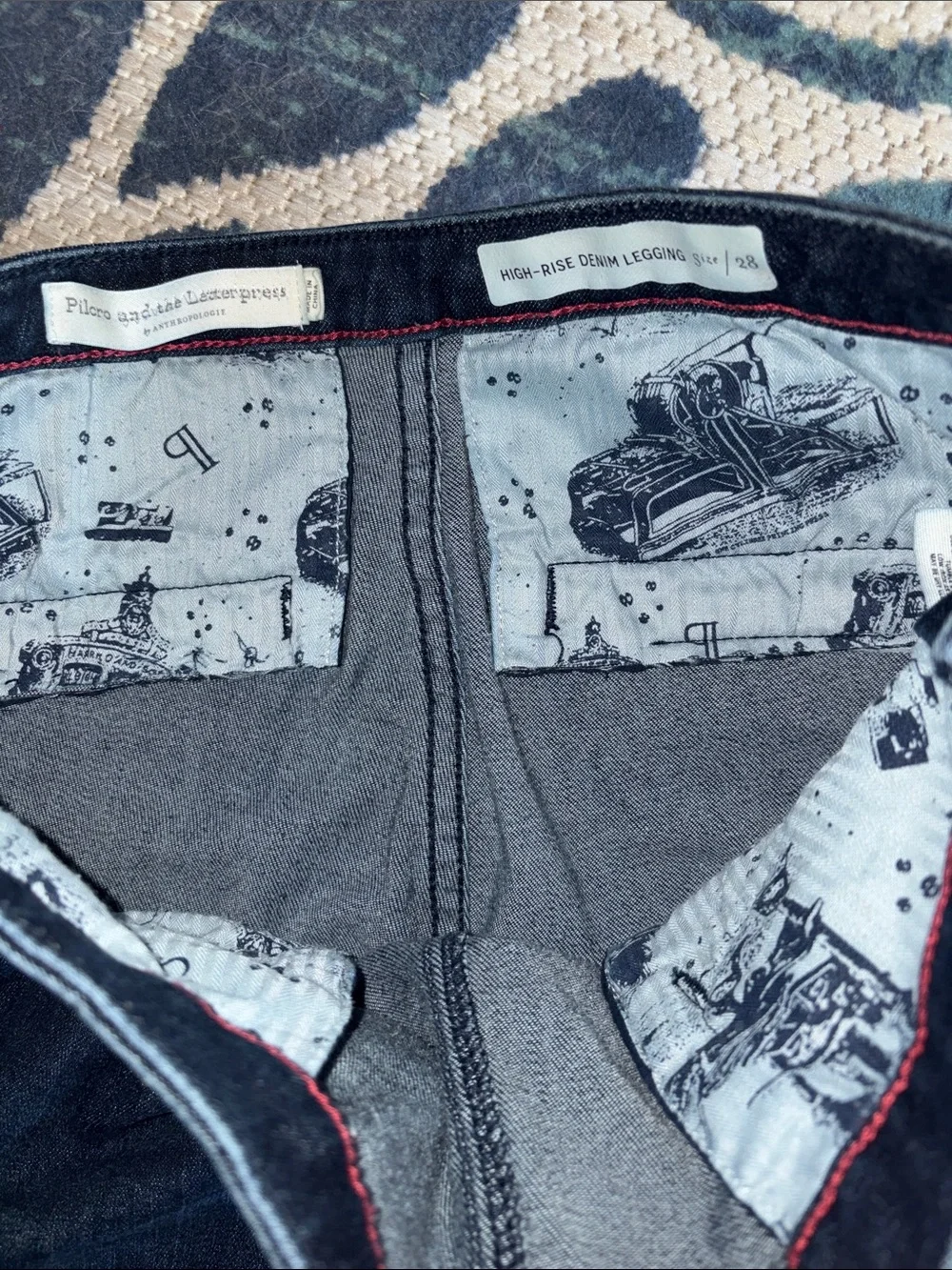 Pilcro and the Letterpress high-rise Legging  Jeans size 28